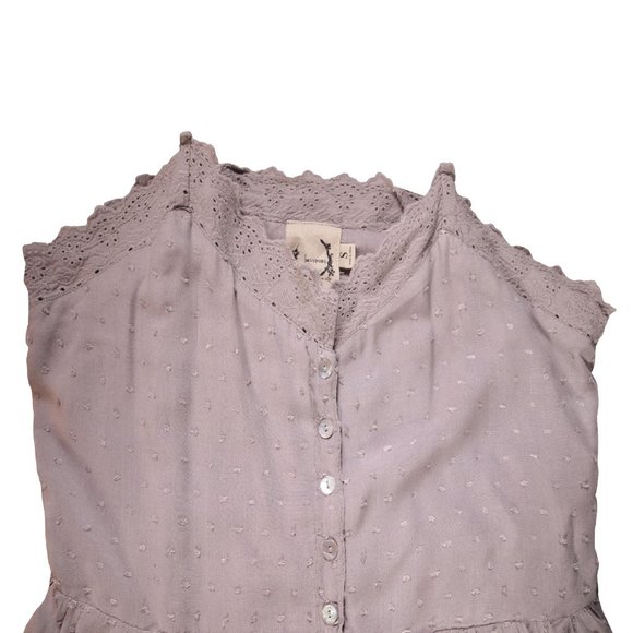 Sea Gypsies Summer Tank Top Spaghetti Strap and Polka-Dot Lace Size Small - Picture 2 of 6